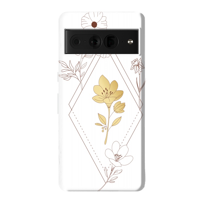 Pixel 7 Pro StrongFit gold flower  by haroulita