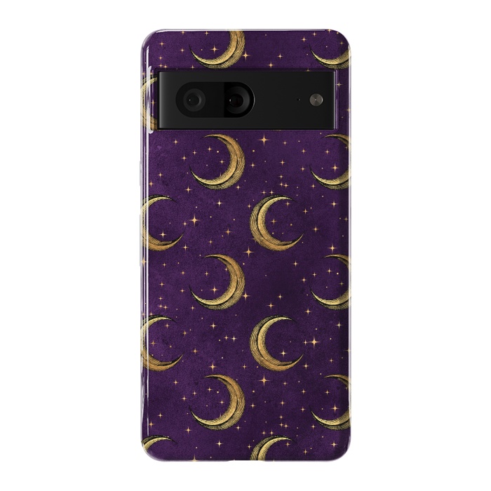 Pixel 7 StrongFit gold moon in night sky by haroulita