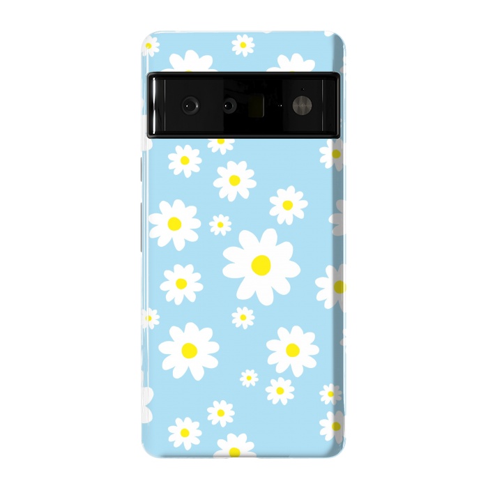 Pixel 6 Pro StrongFit Blue Daisy Flower Pattern by Julie Erin Designs