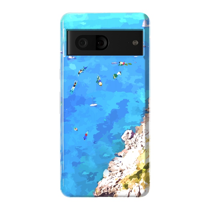 Pixel 7 StrongFit Capri Island, Italy Tropical Travel, Nature Landscape Painting, Ocean Beach Summer Illustration by Uma Prabhakar Gokhale