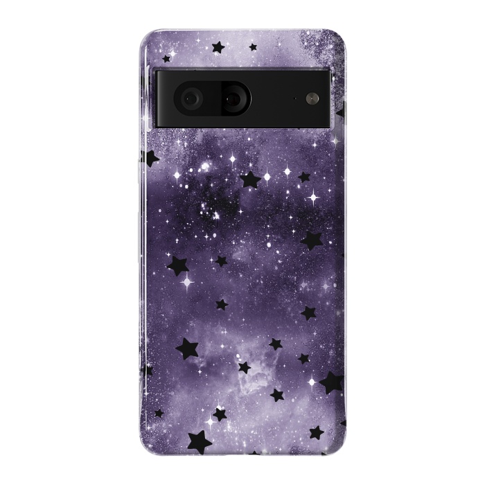 Pixel 7 StrongFit Dark purple starry galaxy - celestial pattern by Oana 