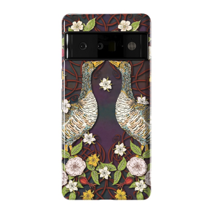 Pixel 6 Pro StrongFit Summer Strawberry Geese by Lotti Brown