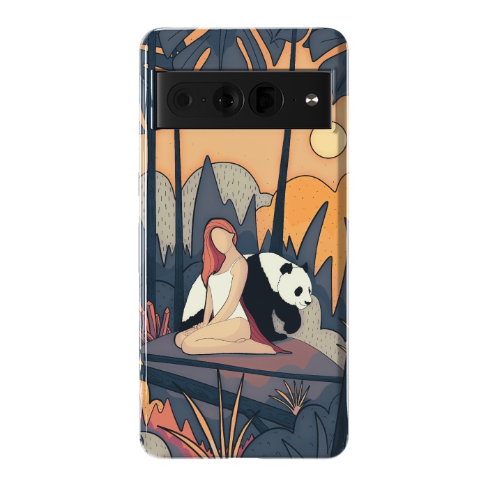 Pixel 7 Pro StrongFit The panda and the girl by Steve Wade (Swade)