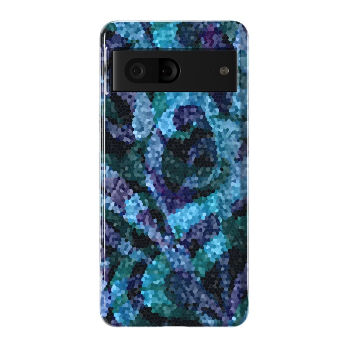 Pixel 7 StrongFit Mosaic Floral Abstract G21B by Medusa GraphicArt