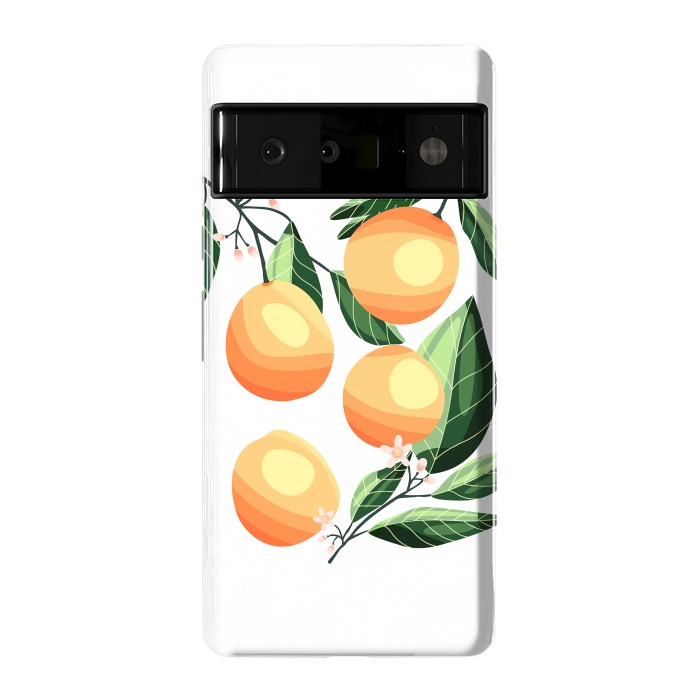 Pixel 6 Pro StrongFit Peaches on white by Jelena Obradovic