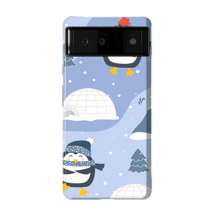 Pixel 6 StrongFit winter happy penguins by haroulita