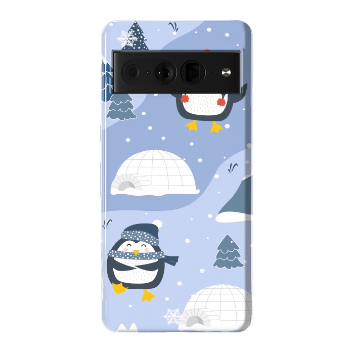 Pixel 7 Pro StrongFit winter happy penguins by haroulita