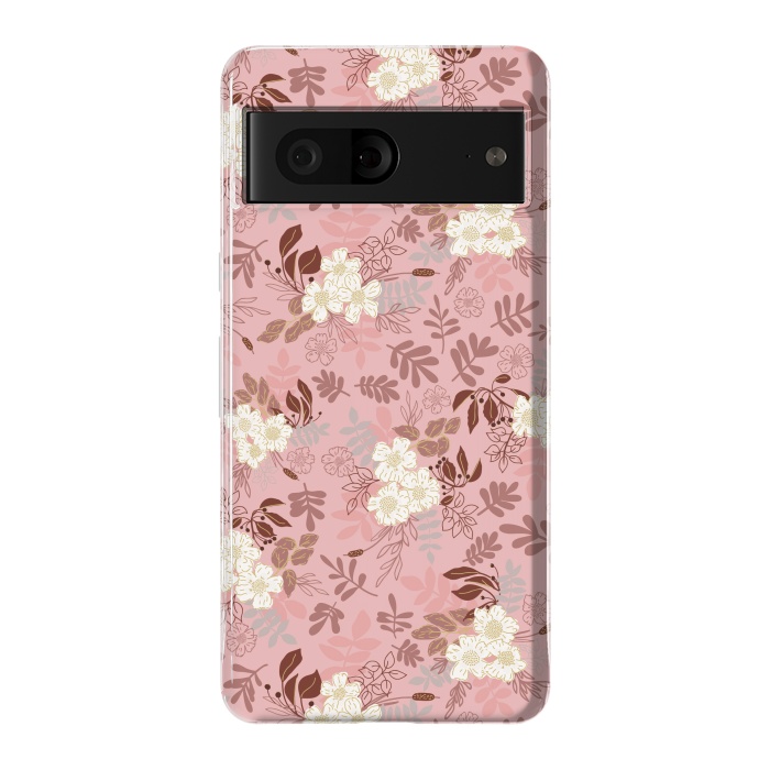Pixel 7 StrongFit Autumnal Florals in Pink and White by Paula Ohreen