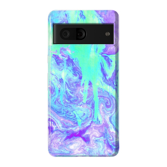 Pixel 7 StrongFit Melting Marble in Mint & Purple by Tangerine-Tane