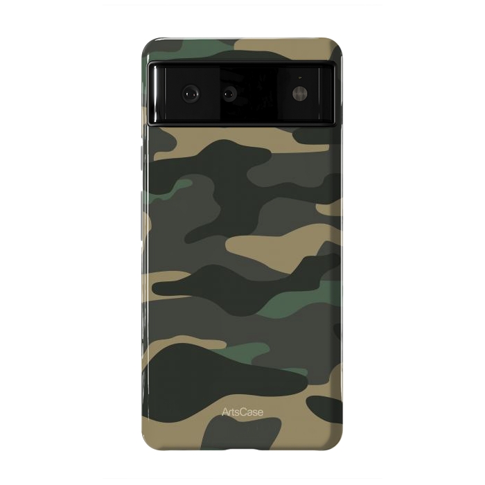 Pixel 6 StrongFit Green Camo by ArtsCase