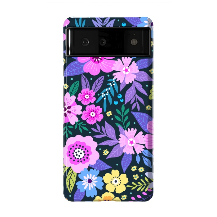 Pixel 6 StrongFit Pink Multicolor WildFlowers at Best by ArtsCase