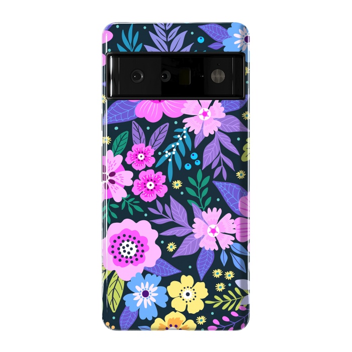Pixel 6 Pro StrongFit Pink Multicolor WildFlowers at Best by ArtsCase