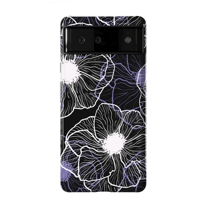 Pixel 6 StrongFit Anemones Wildflower Illustration G601 by Medusa GraphicArt