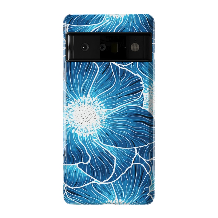 Pixel 6 Pro StrongFit Blue Anemones Wildflower G605 by Medusa GraphicArt
