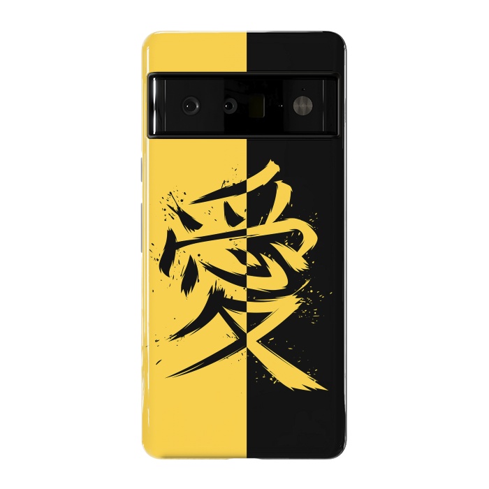 Pixel 6 Pro StrongFit Kanji yellow and black by Alberto