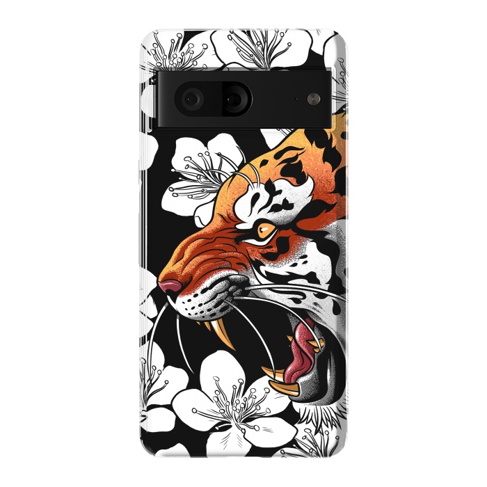 Pixel 7 StrongFit Flowers Tiger by Alberto