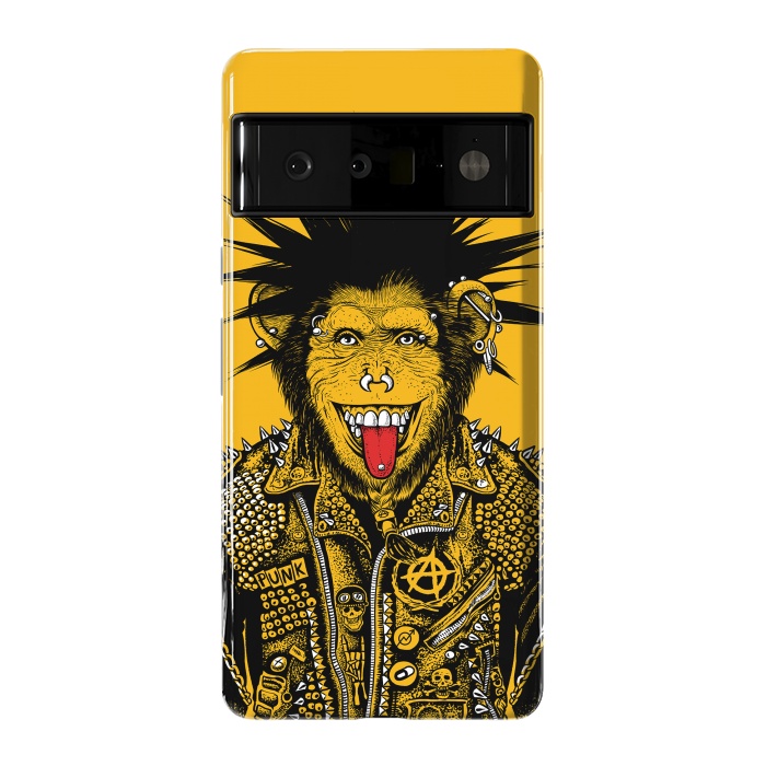 Pixel 6 Pro StrongFit Yellow punk monkey by Alberto