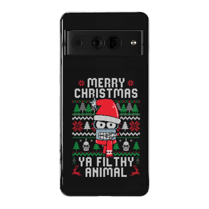 Pixel 7 Pro StrongFit Merry Christmas Ya Filthy Animal by eduely