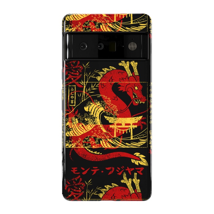 Pixel 6 Pro StrongFit Red chinese dragon gold by Alberto