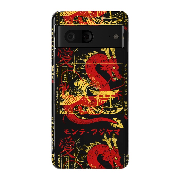 Pixel 7 StrongFit Red chinese dragon gold by Alberto