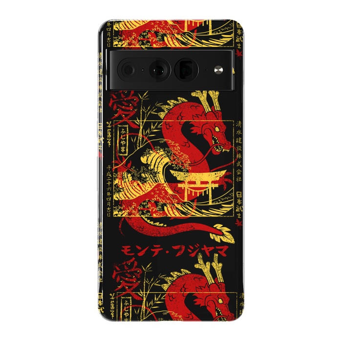 Pixel 7 Pro StrongFit Red chinese dragon gold by Alberto
