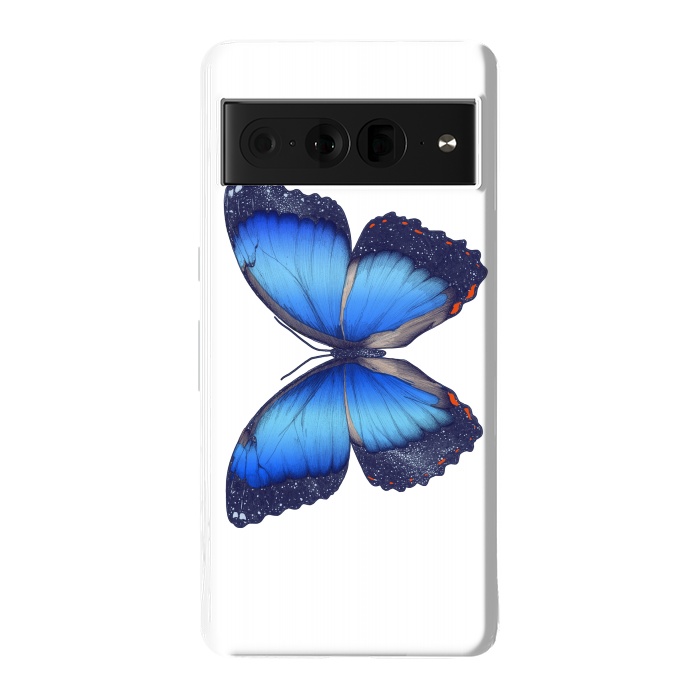 Pixel 7 Pro StrongFit Cosmic Blue Butterfly by ECMazur 