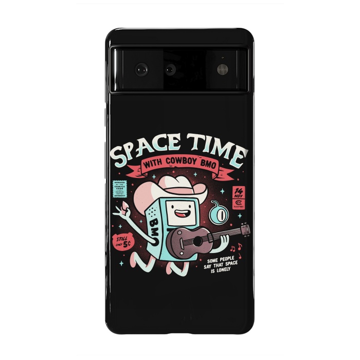 Pixel 6 StrongFit Space Time Cool Robot Cowboy Gift by eduely
