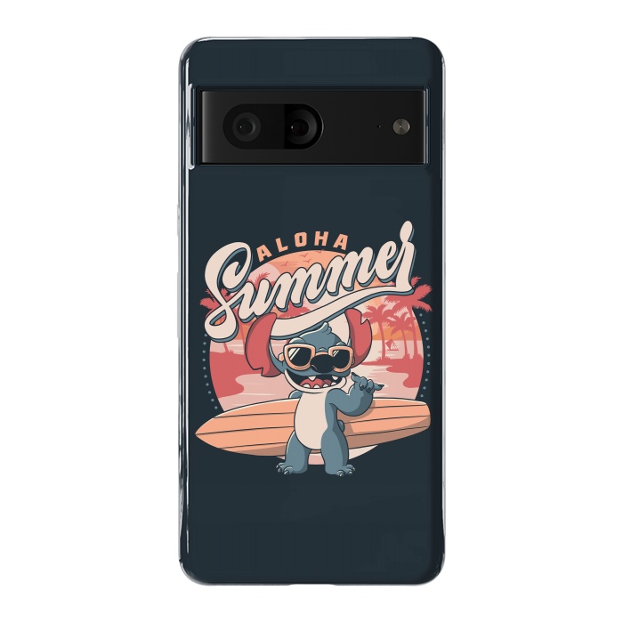 Pixel 7 StrongFit Aloha Summer Funny Alien Beach by eduely
