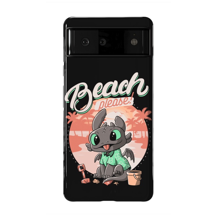 Pixel 6 StrongFit Summer Dragon Funny Beach Please by eduely