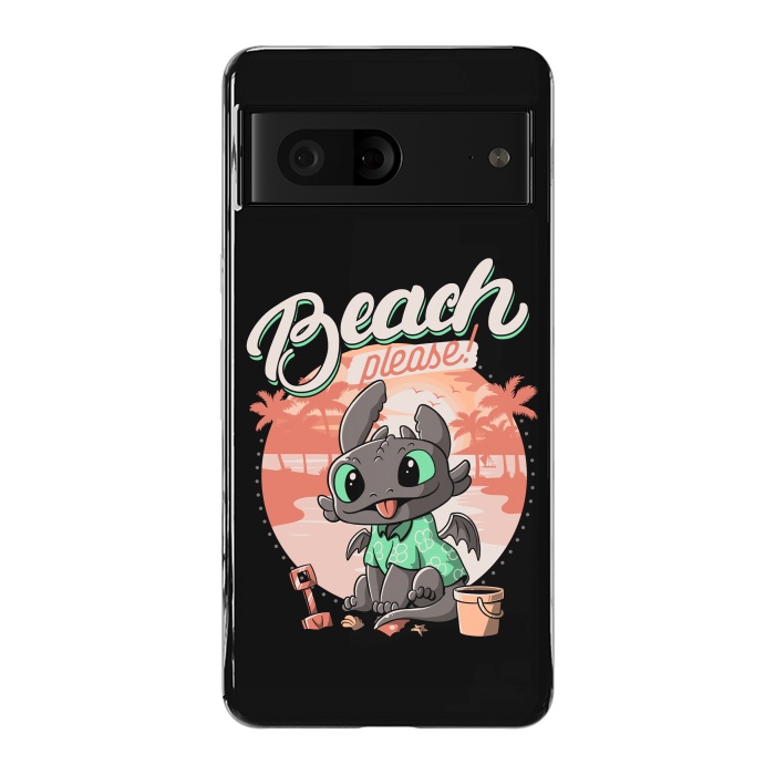 Pixel 7 StrongFit Summer Dragon Funny Beach Please by eduely