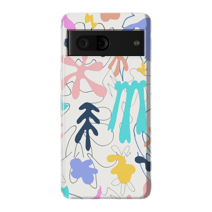 Pixel 7 StrongFit Colorful retro doodles - Matisse abstract pattern by Oana 