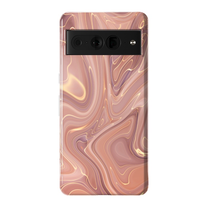 Pixel 7 Pro StrongFit Brown Marble Liquid by ArtsCase