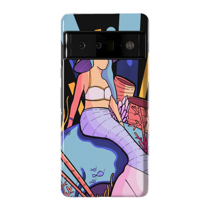 Pixel 6 Pro StrongFit The skull and the mermaid by Steve Wade (Swade)