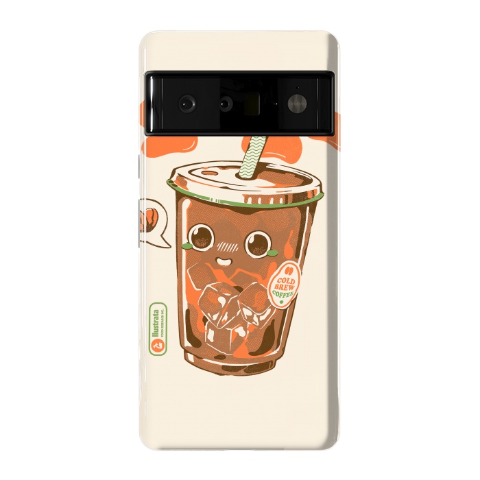 Pixel 6 Pro StrongFit Cute Cold Brew Coffee  by Ilustrata