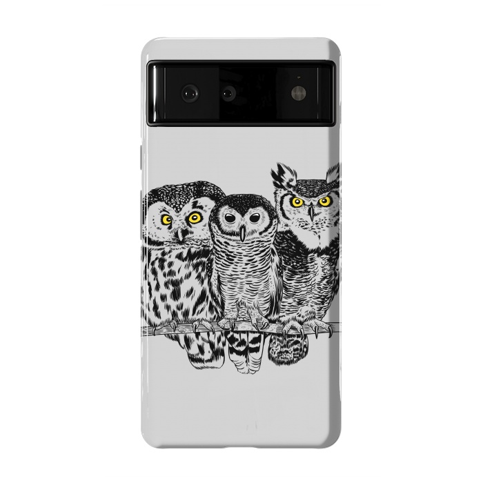 Pixel 6 StrongFit Three owls by Alberto
