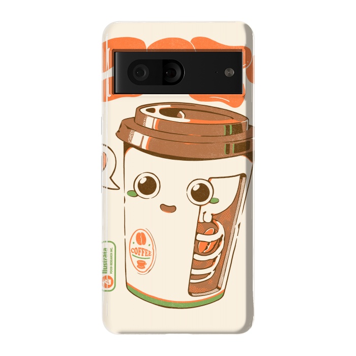 Pixel 7 StrongFit Cute Coffee x-Ray by Ilustrata