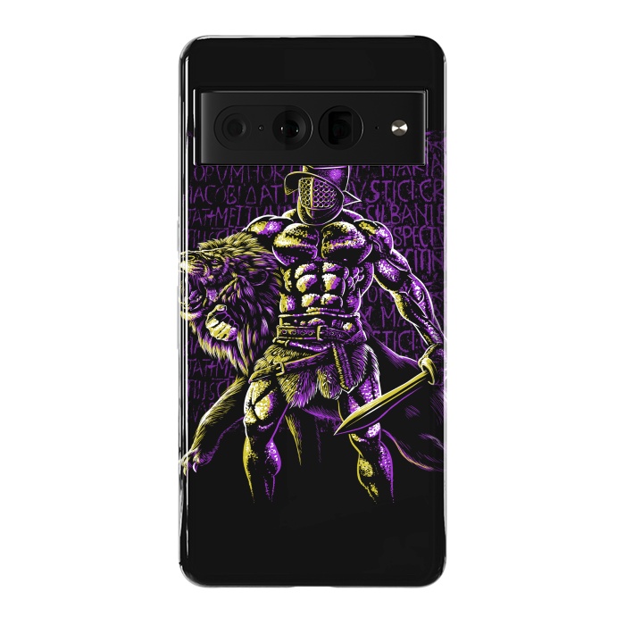 Pixel 7 Pro StrongFit retro bodybuilder vs lion by Alberto