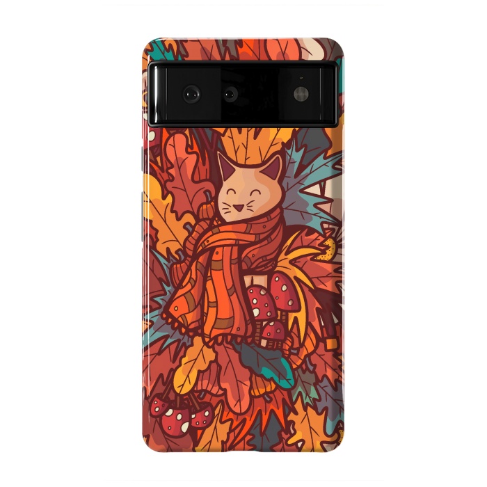 Pixel 6 StrongFit Cosy autumn cat by Steve Wade (Swade)