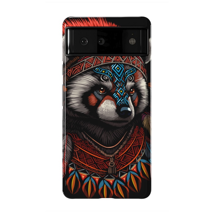Pixel 6 StrongFit Red panda Indian Chief by Alberto