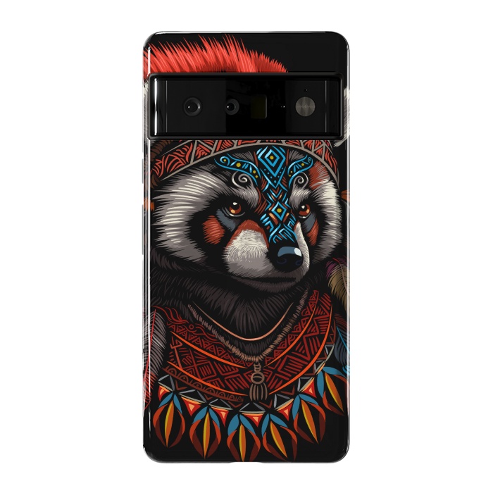 Pixel 6 Pro StrongFit Red panda Indian Chief by Alberto