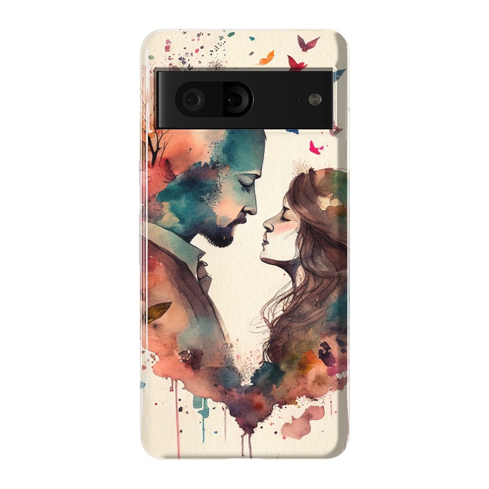 Pixel 7 StrongFit Whimsical Love in Watercolor by Texnotropio