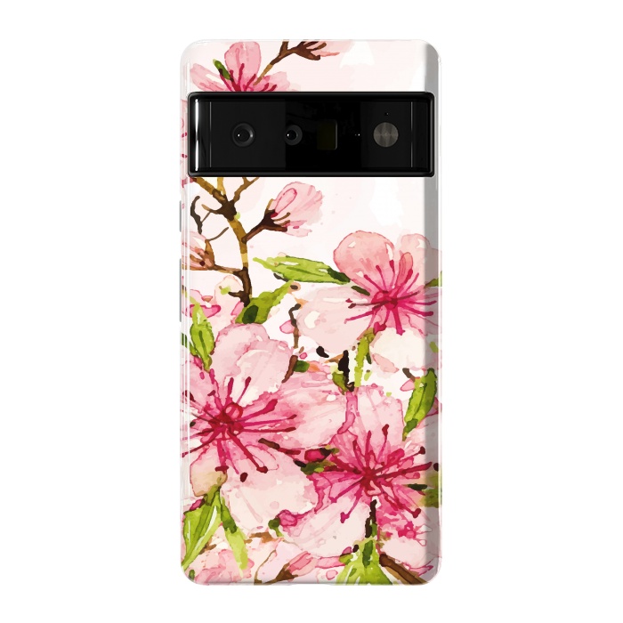 Pixel 6 Pro StrongFit Watercolor Spring Flowers by Bledi