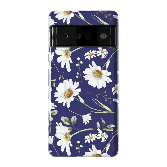 Pixel 6 Pro StrongFit White Watercolor Flowers 2 by Bledi