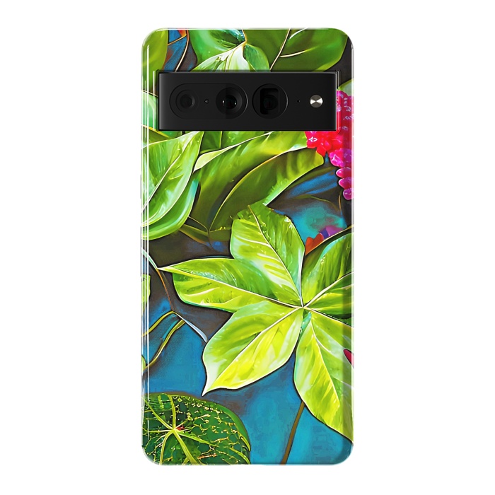 Pixel 7 Pro StrongFit Bloom Like Never Before, Botanical Nature Jungle Plants, Bohemian Floral Blossom Forest Painting by Uma Prabhakar Gokhale