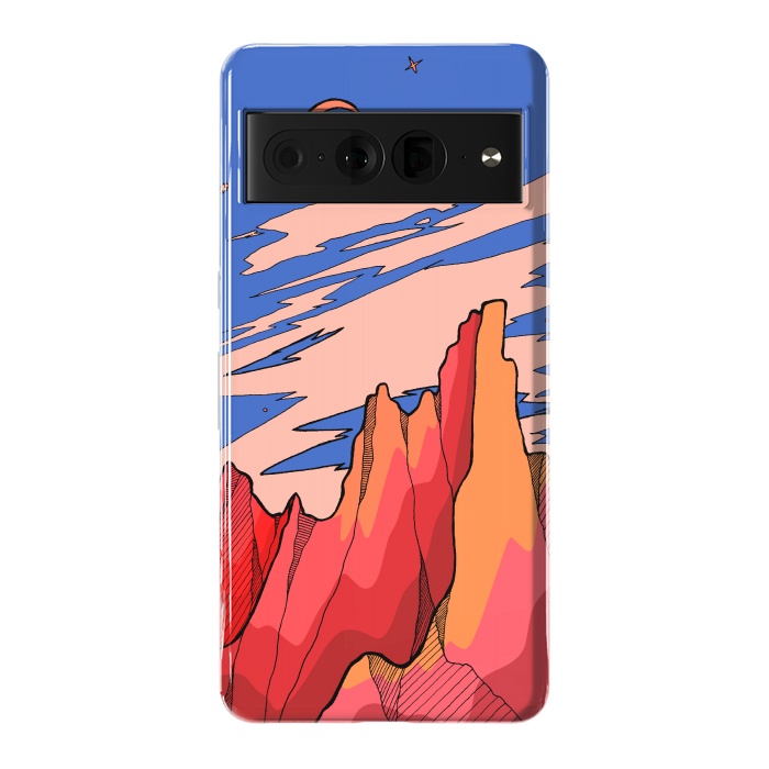 Pixel 7 Pro StrongFit Blossom red mountain  by Steve Wade (Swade)