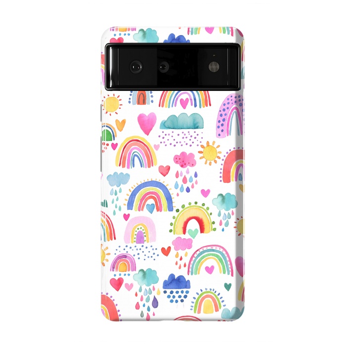 Pixel 6 StrongFit Lovely Colorful Rainbows by Ninola Design