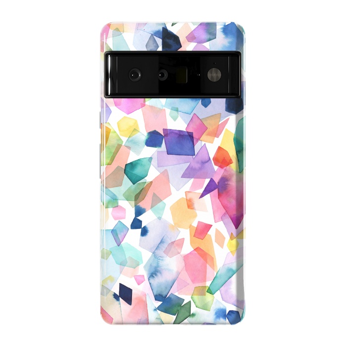 Pixel 6 Pro StrongFit Colorful Crystals and Gems by Ninola Design