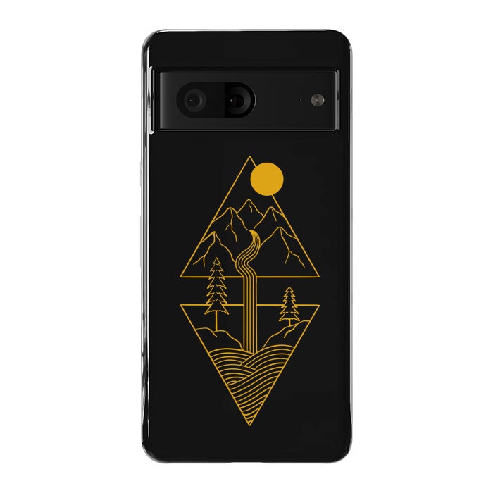 Pixel 7 StrongFit Nature minimal golden by Coffee Man