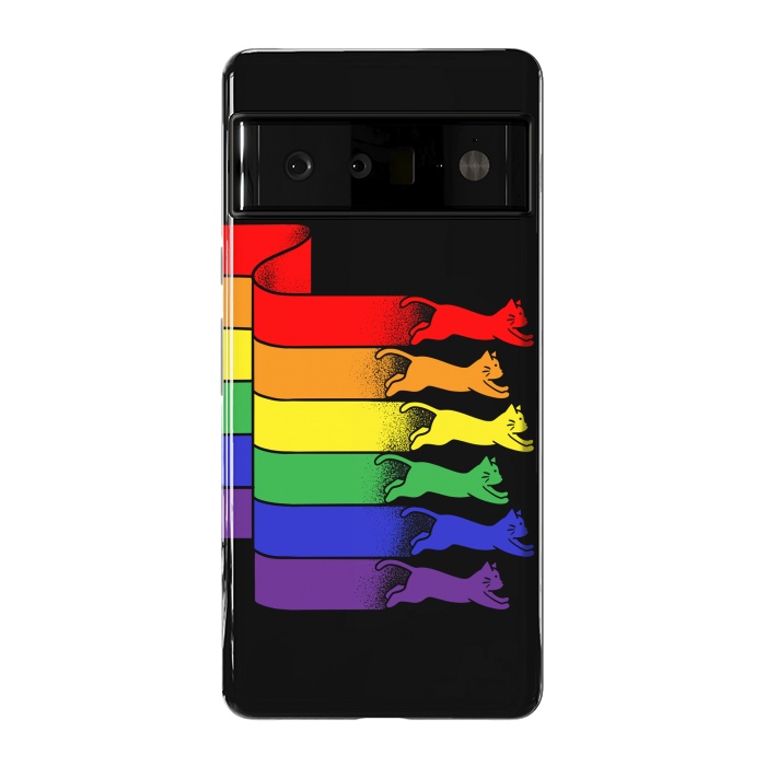 Pixel 6 Pro StrongFit Cats Rainbow flag by Coffee Man