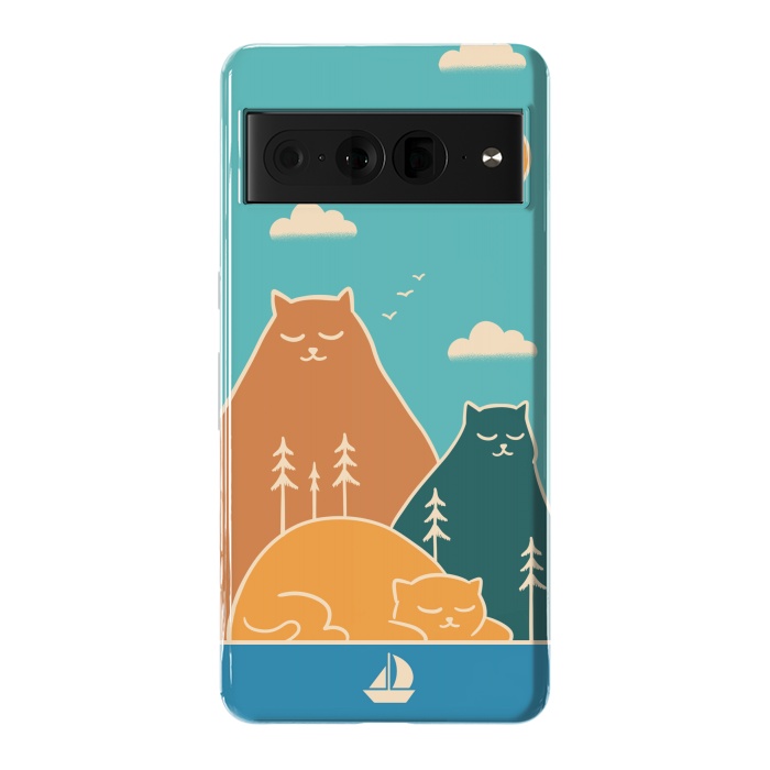 Pixel 7 Pro StrongFit Cats mountains nature by Coffee Man